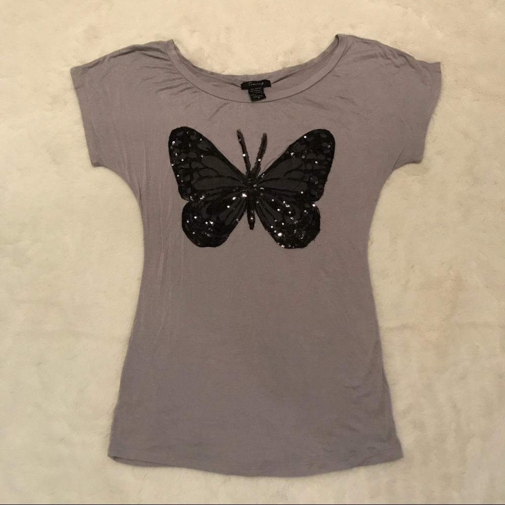 Butterfly Baby Tee Top